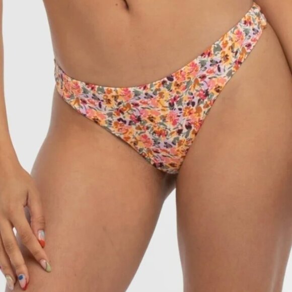 Roxy Other - NWT ROXY Size Large Floral Beach Classics Tanga Mini Coverage Bikini Bottom